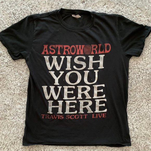 Travis Scott Astroworld Wish You Were Here Tour T-Shirt. Medium. Gildan. - Picture 1 of 10